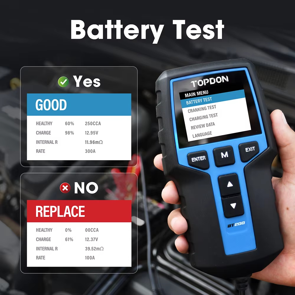TOPDON BT200 Car Battery Teste - огляд і ціна Topdon Tc001 Thermal Camera