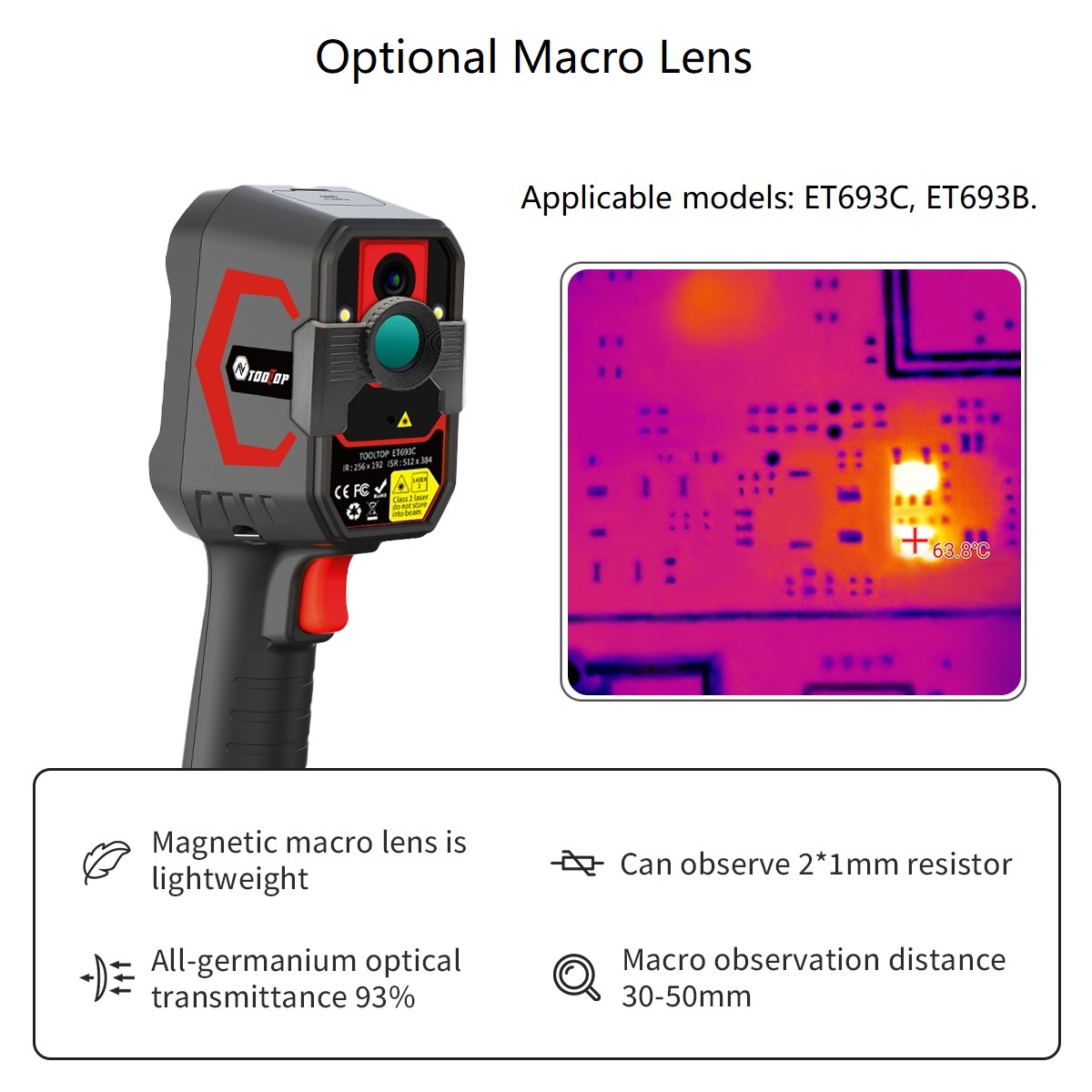 TOOLTOP ET693C Super IR 512x38 - огляд і ціна Nf 521 Thermal Imaging Camera